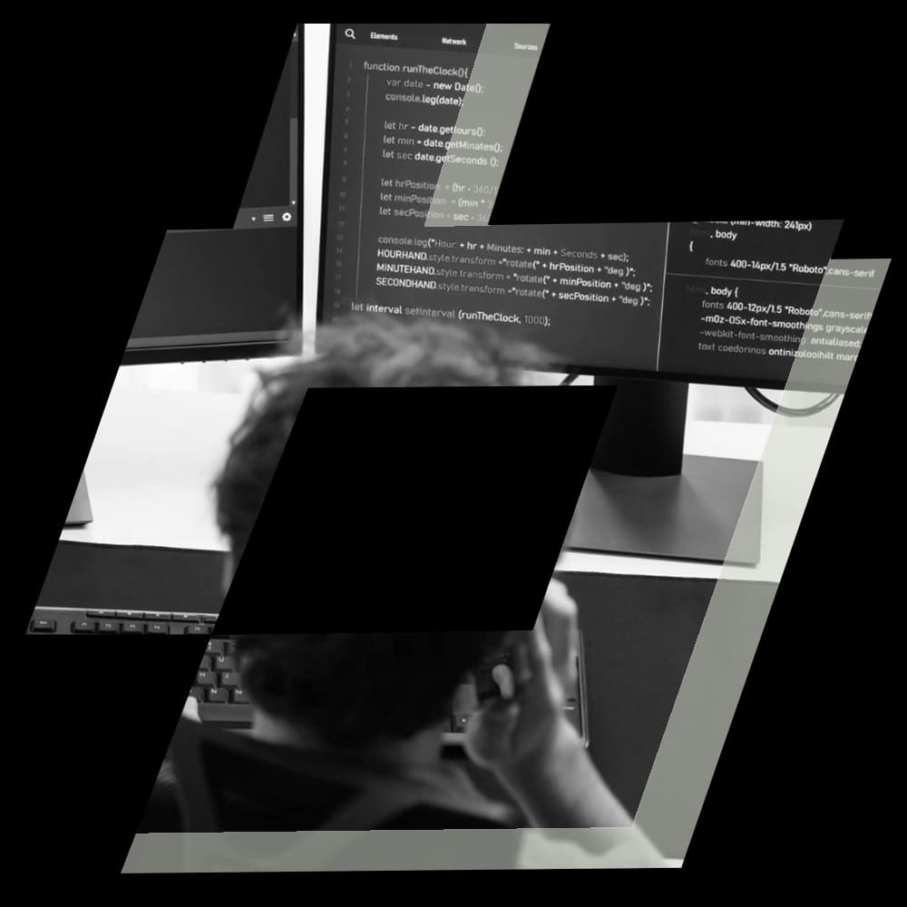 Abstrakte Hero-Grafik: Pixel-Illustration